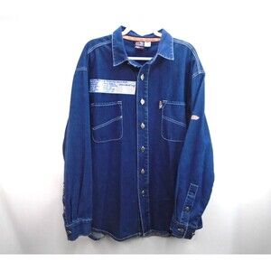 LUGZ Vintage 1990’s Authentic Streetwear Denim Button Up Shirt Men's Size 44